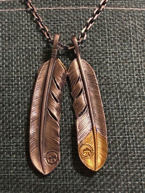 ゴローズ　先金特大フェザー＋上金特大フェザー＋細角チェーンセット