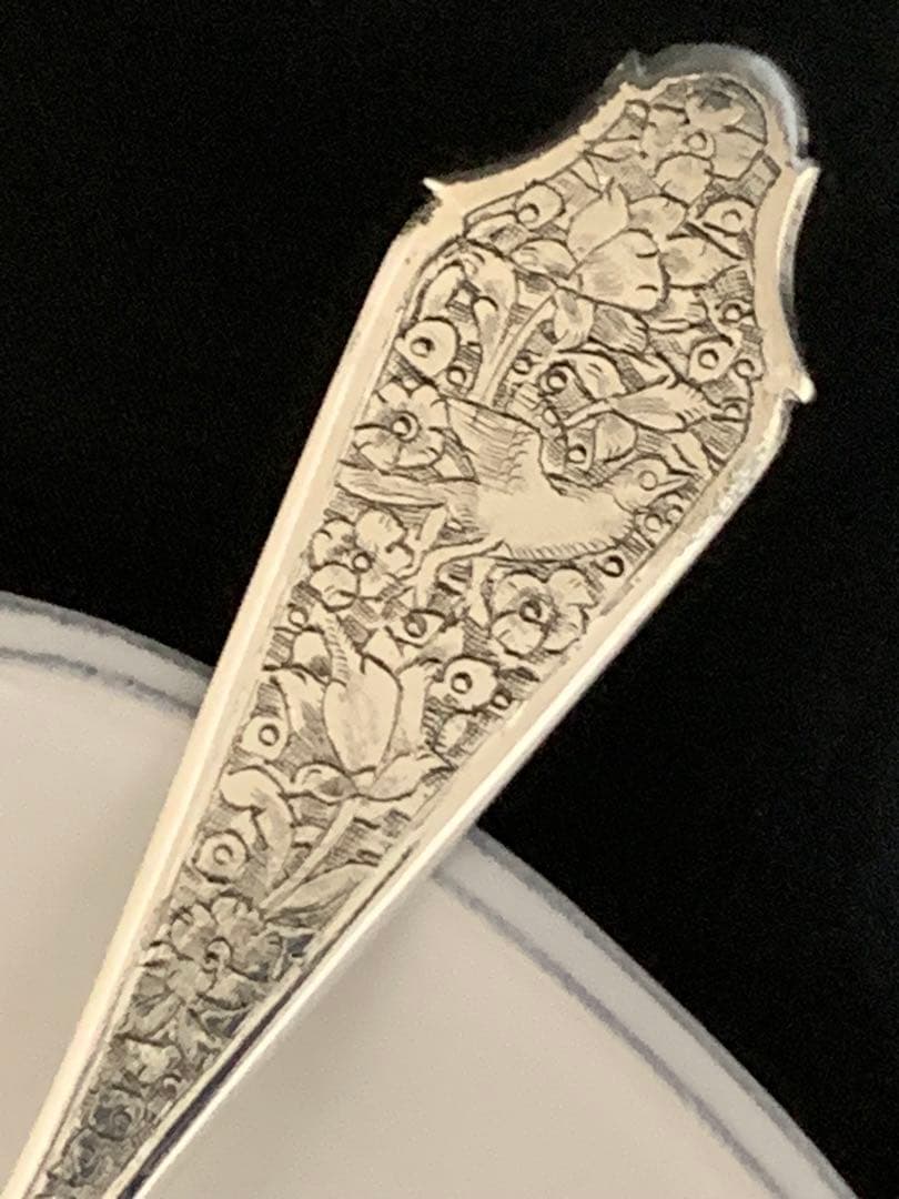 【極希少】銀製 ペルシャ銀 サーバー 刻印84 イスファハン 透かし彫り 75g