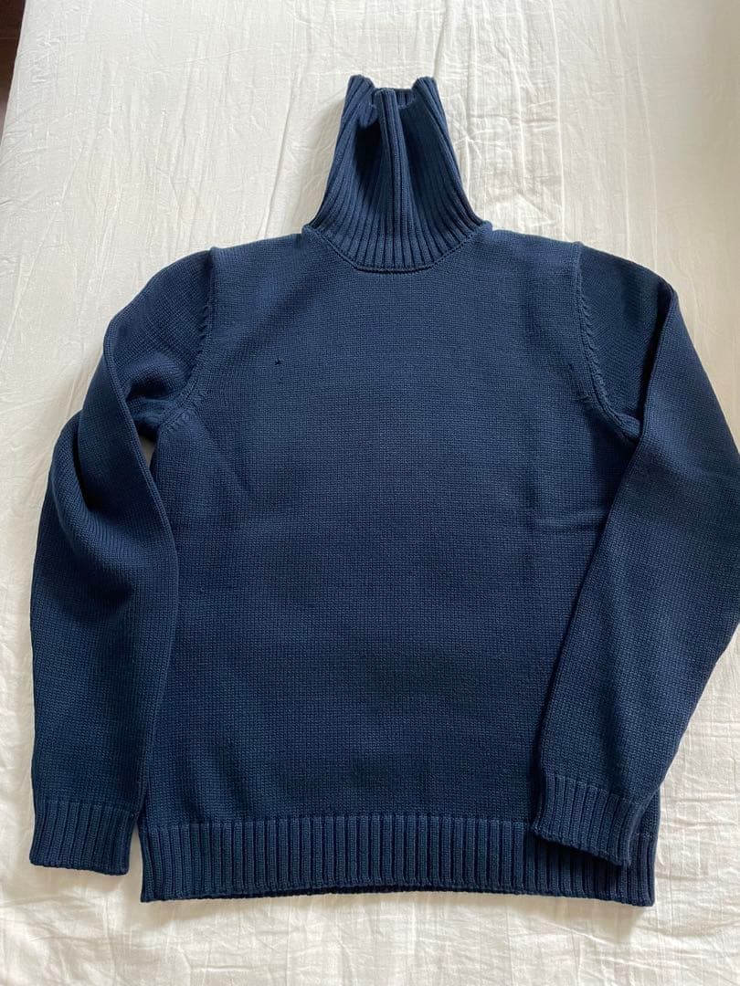 ZANONE ザノーネ 5ゲージ タートルネックニット ネイビー 46