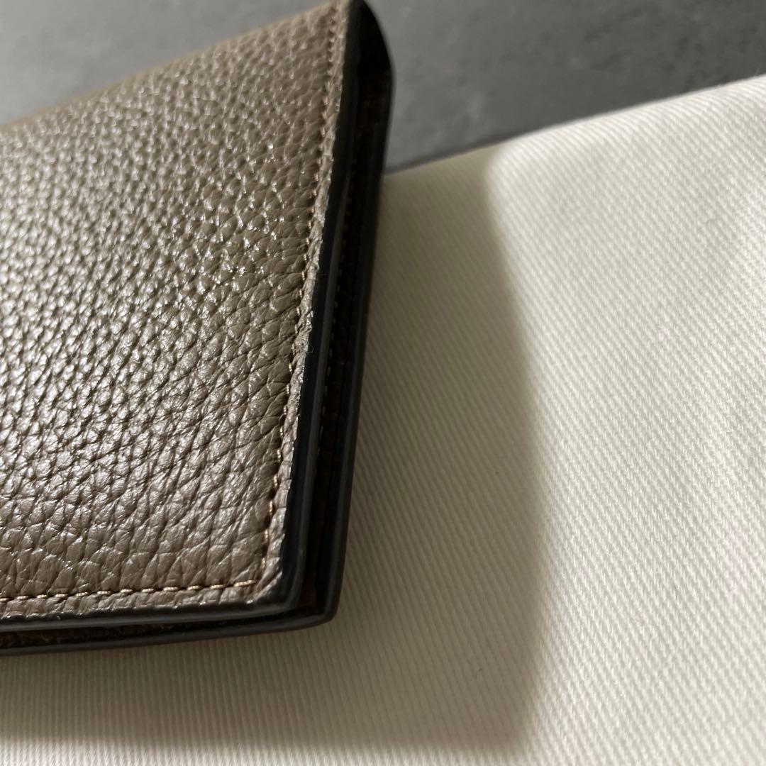 ボナベンチュラ　長財布　エトープ　シュリンクレザー　小銭入れなし　シンプル