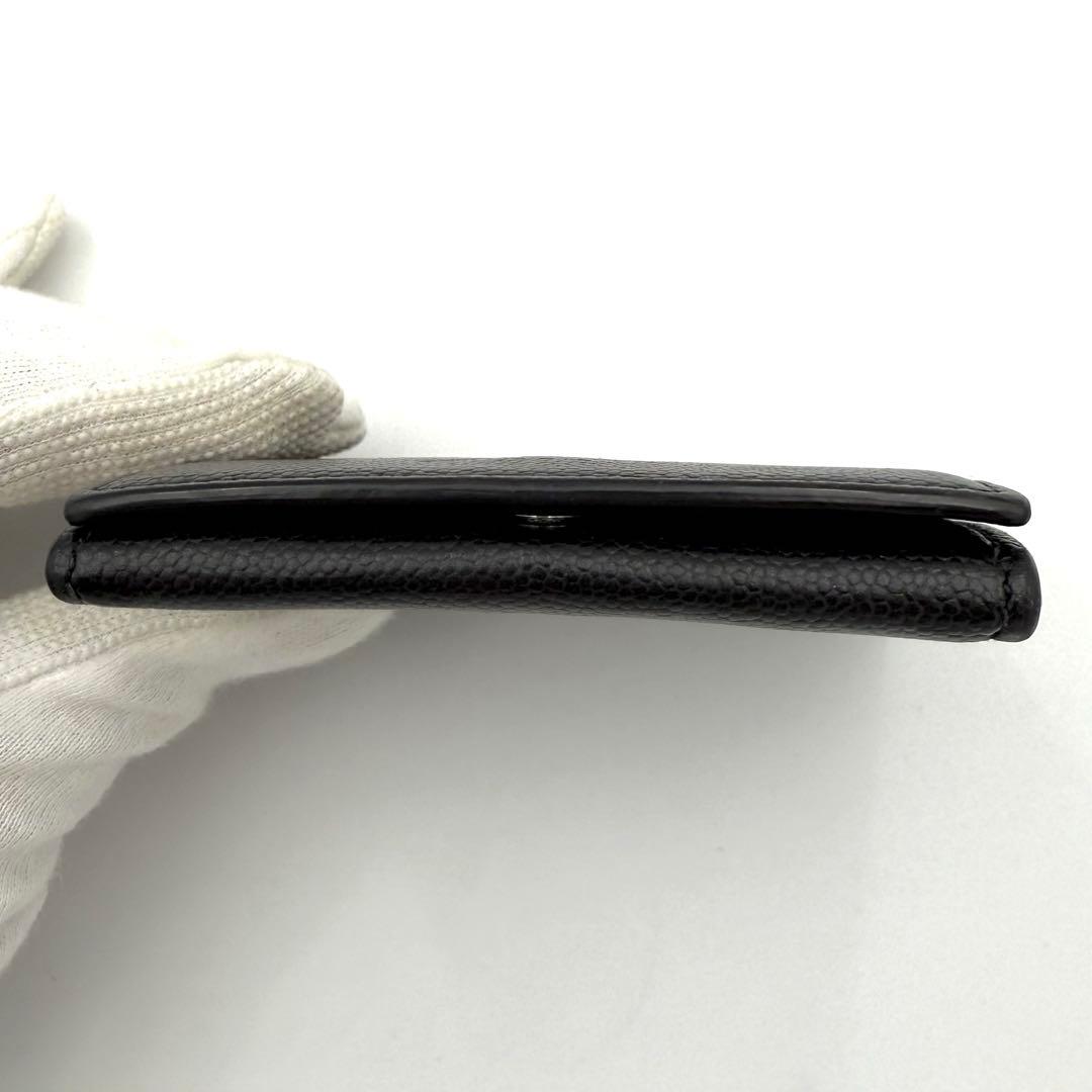 サンローラン ケース キャビアスキン ブラック レザー