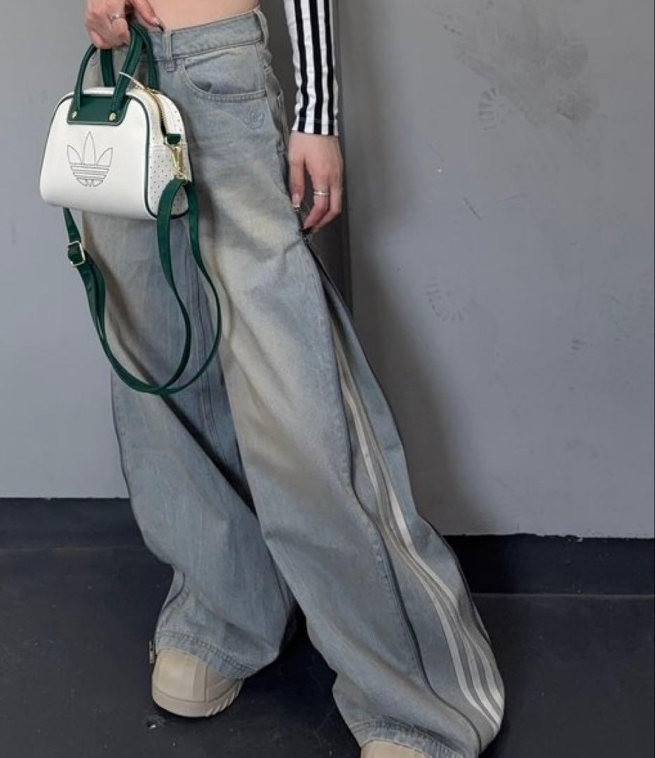 りーたん様　新品24 】ADILENIUMシーズンジップウォッシュドデニムパンツ