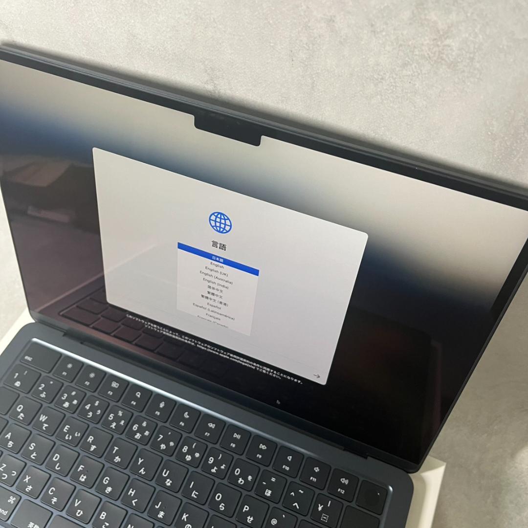 極美品 MacBookAir M2 MLY33J/A ミッドナイト