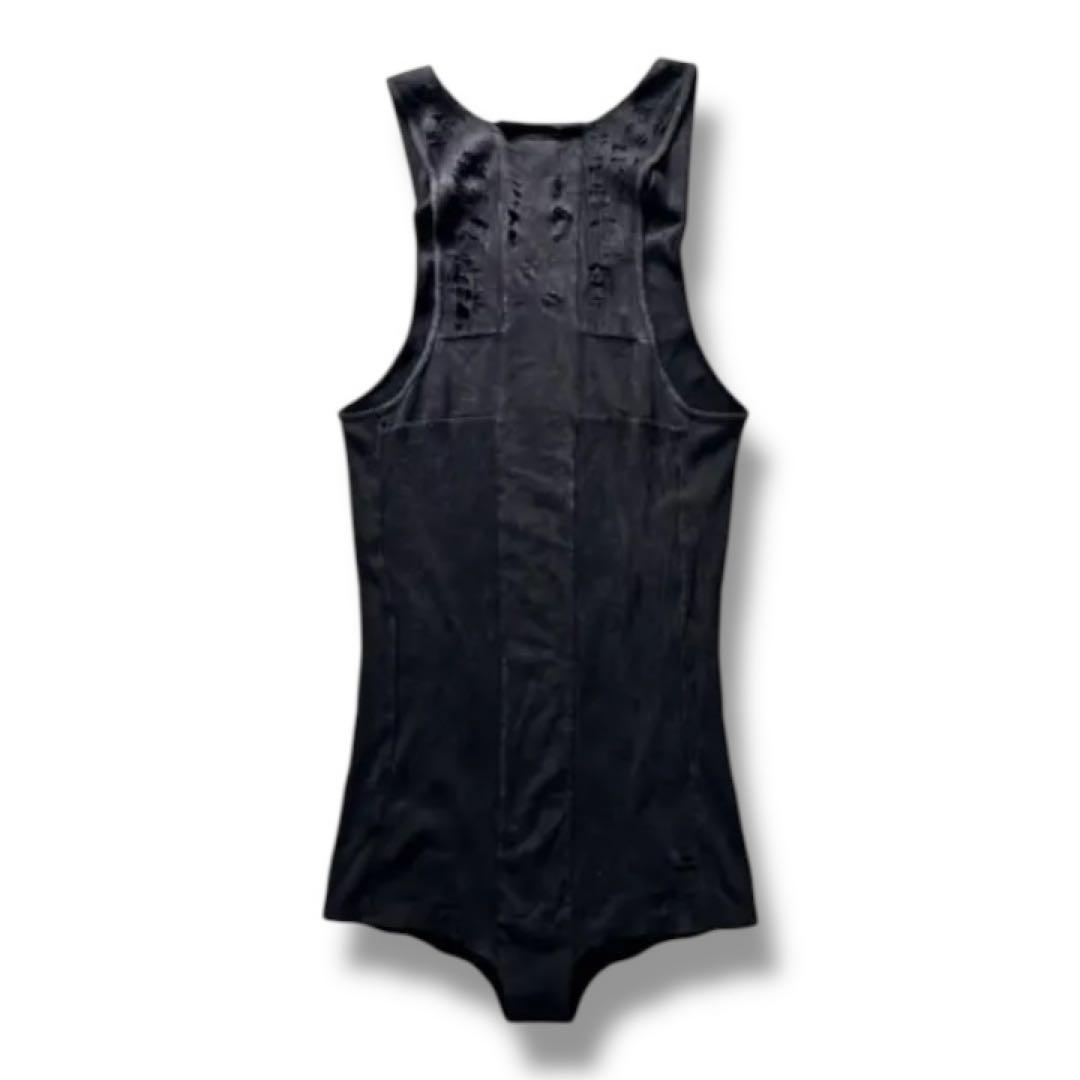 トップス LGB destroy back cross tank top