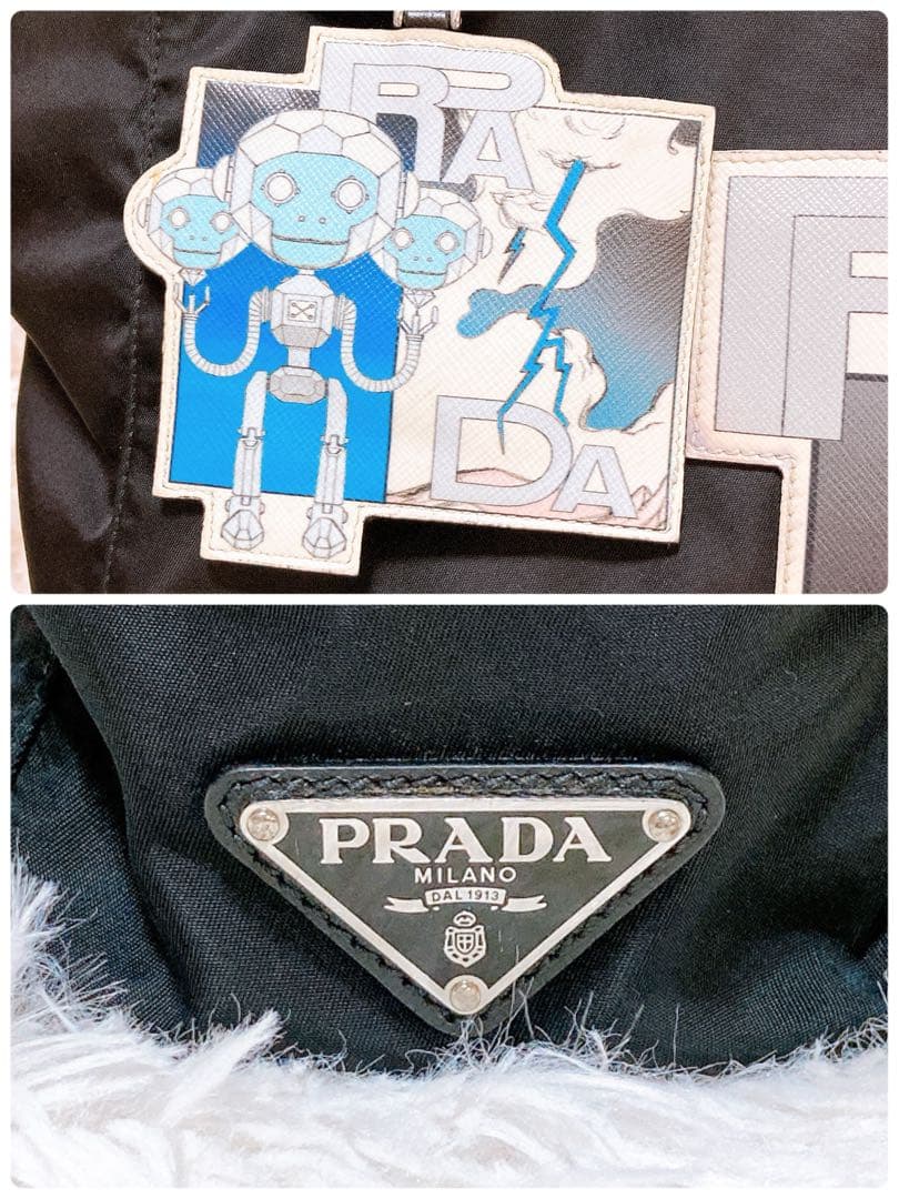 PRADA プラダ　2VG019 コミックパッチ　トートバッグ