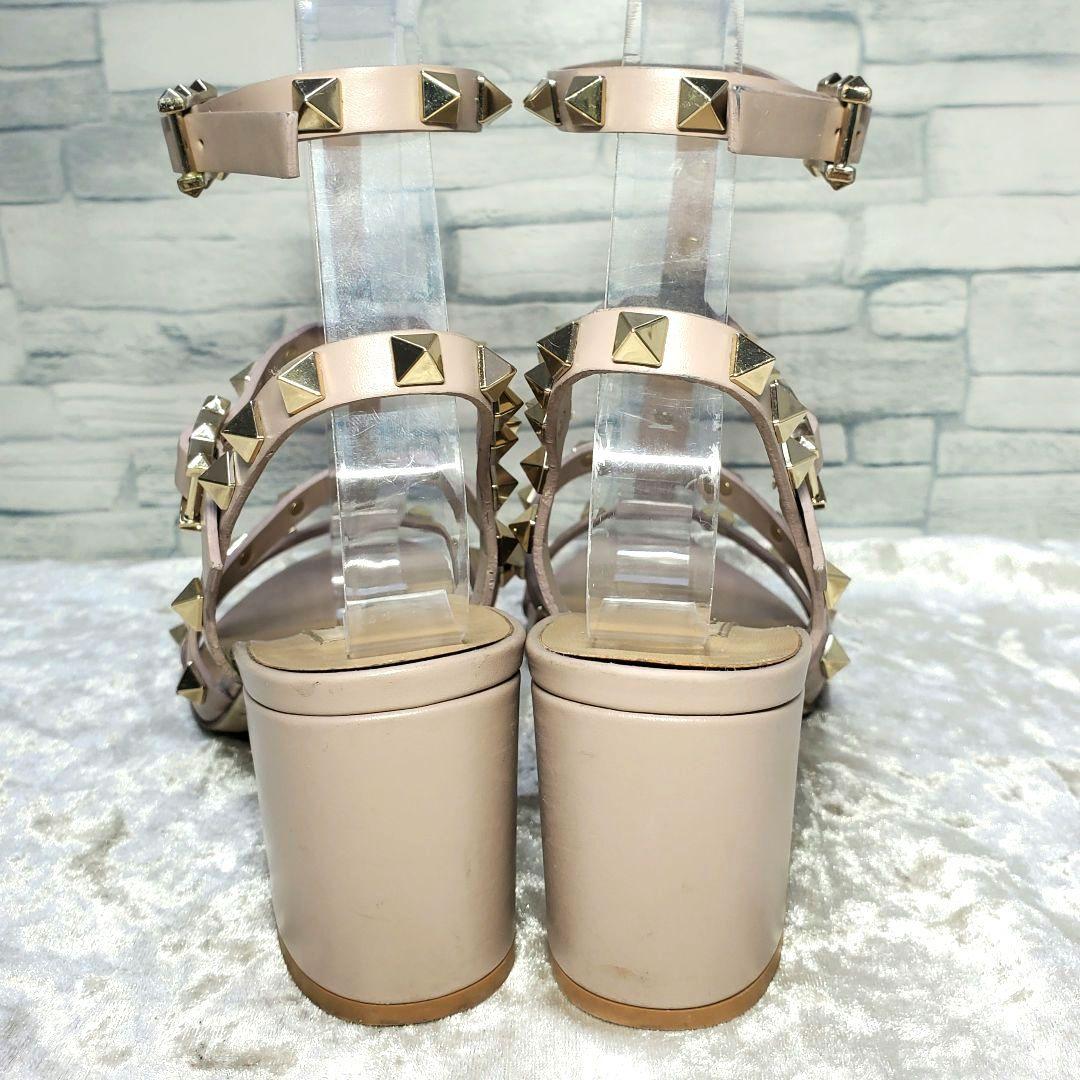 【美品】✨VALENTINO ロックスタッズ サンダル 90MM ピンク 現行品