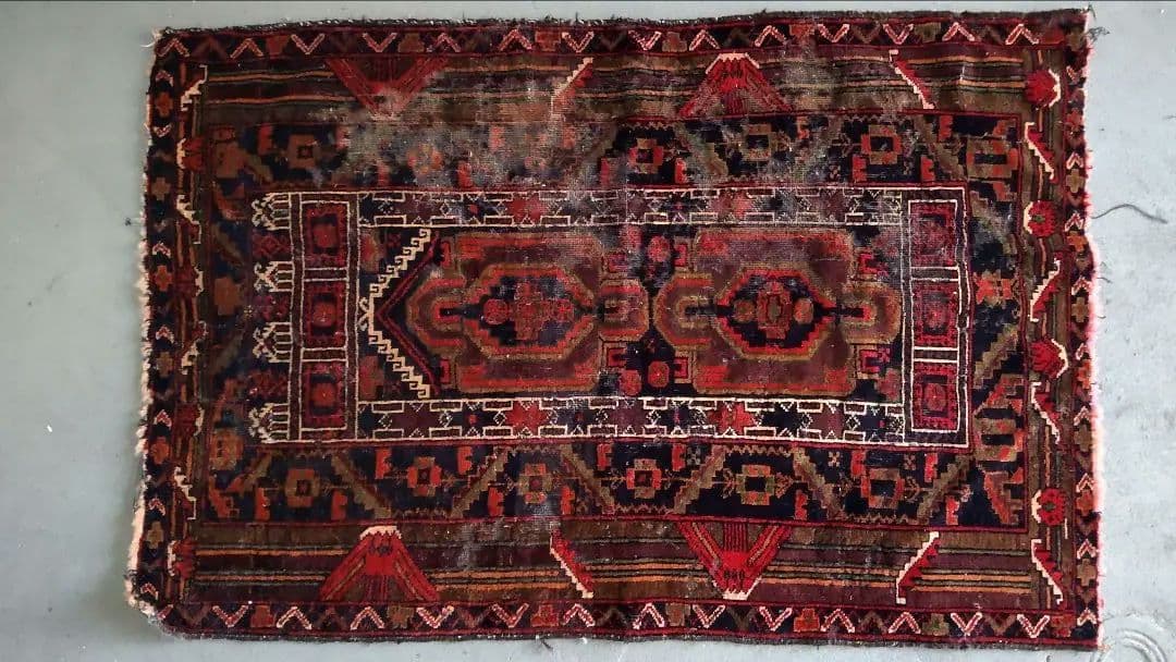 トライバルラグ　アフガン　敷物　ヴィンテージ