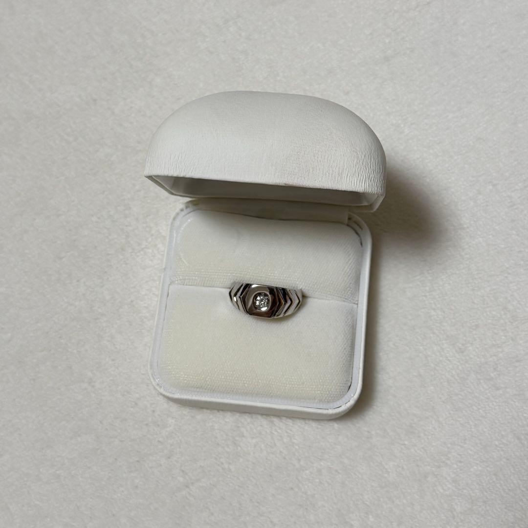 【新品・未使用】ゆきざき プラチナ900 メンズ ダイヤモンドリング