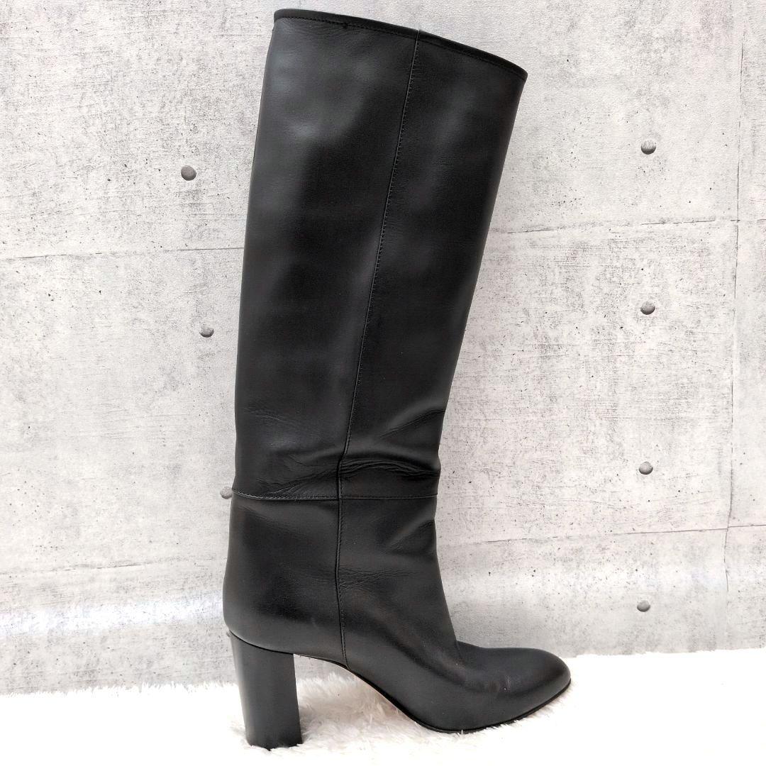 【美品】ペリーコ　メトロ　ロングブーツ　ポインテッドトゥ　チャンキーヒール　黒