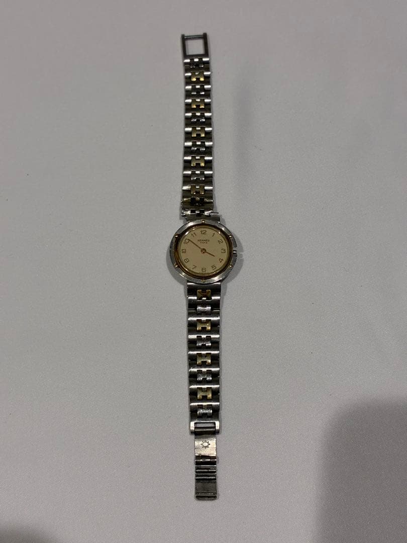 宝*斎様 【最終値下げ】HERMES クォーツ腕時計 シルバー/ゴールド
