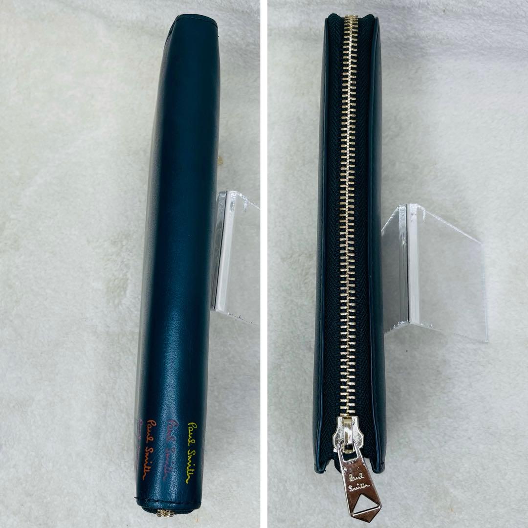 ポールスミス 長財布 L字ラウンドファスナー レザー マルチカラー ロゴ