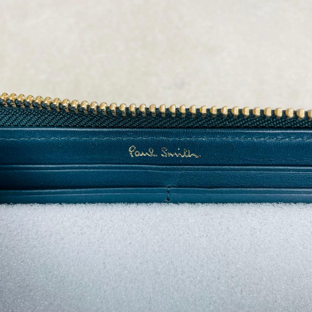 ポールスミス 長財布 L字ラウンドファスナー レザー マルチカラー ロゴ