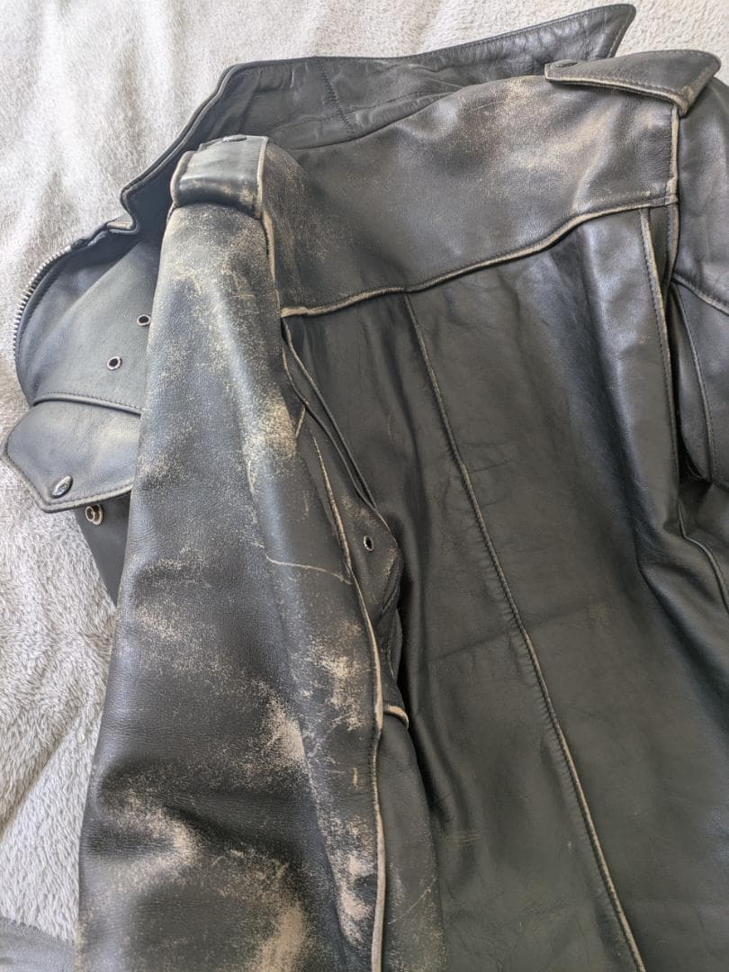 Schott ブラックレザー ジャケット 38