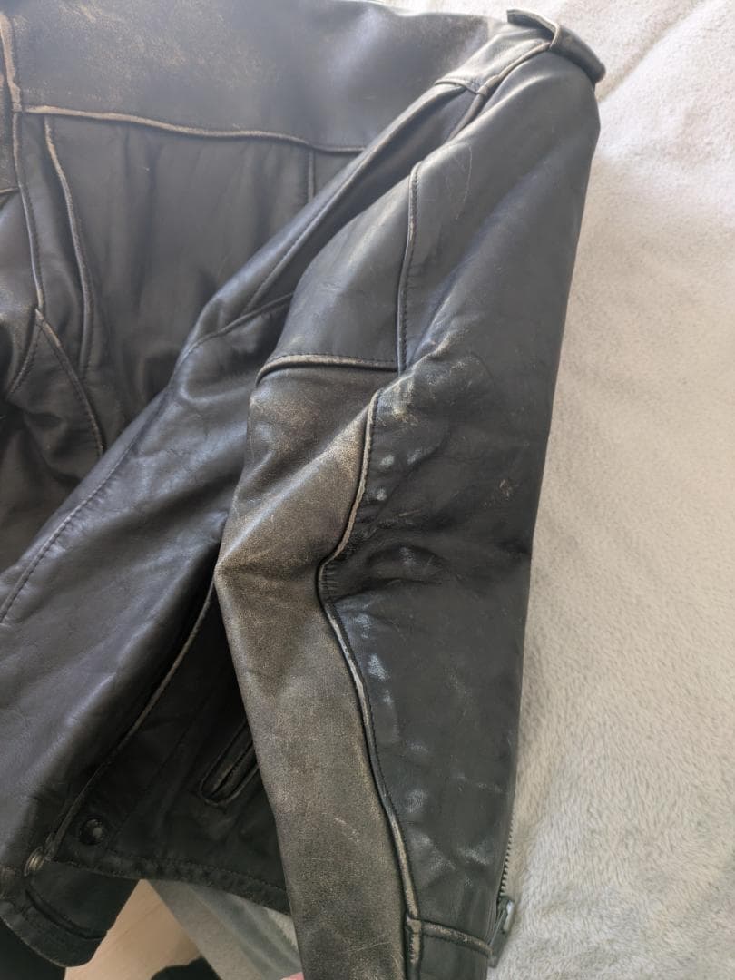 Schott ブラックレザー ジャケット 38