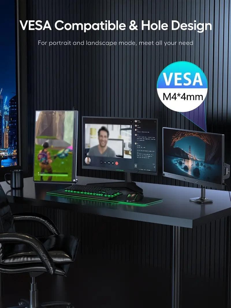 EVICIV M185E03 18.5\" ポータブルモニター 120Hz IPS