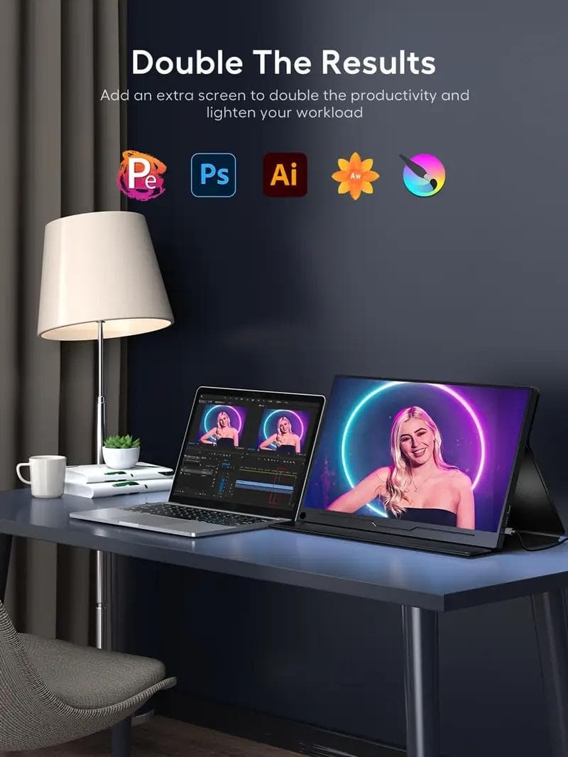 EVICIV M185E03 18.5\" ポータブルモニター 120Hz IPS