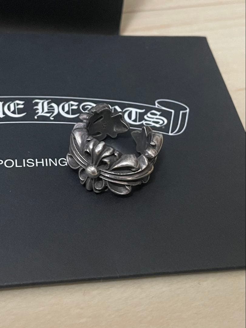 CHROME HEARTS フローラルクロスリング シルバー925