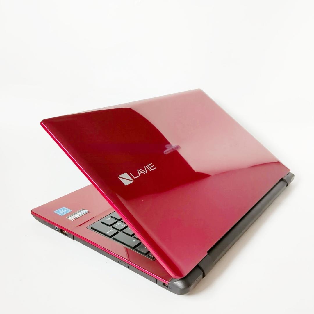 美品❣️新品SSD爆速⭐メモリ8GBで快適♪カメラ付⭐すぐ使える赤ノートパソコン