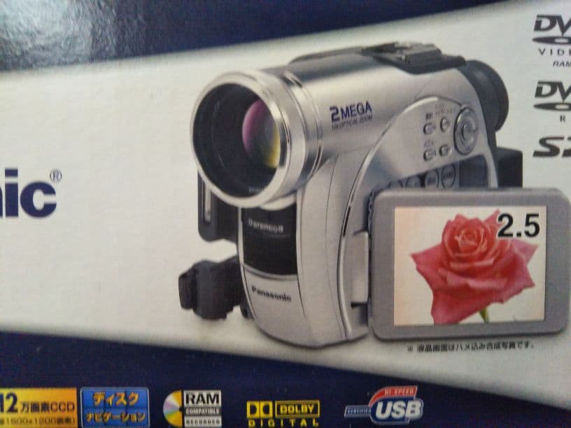 （美品・未使用)Panasonic DVDビデオカメラVDR-M95-S