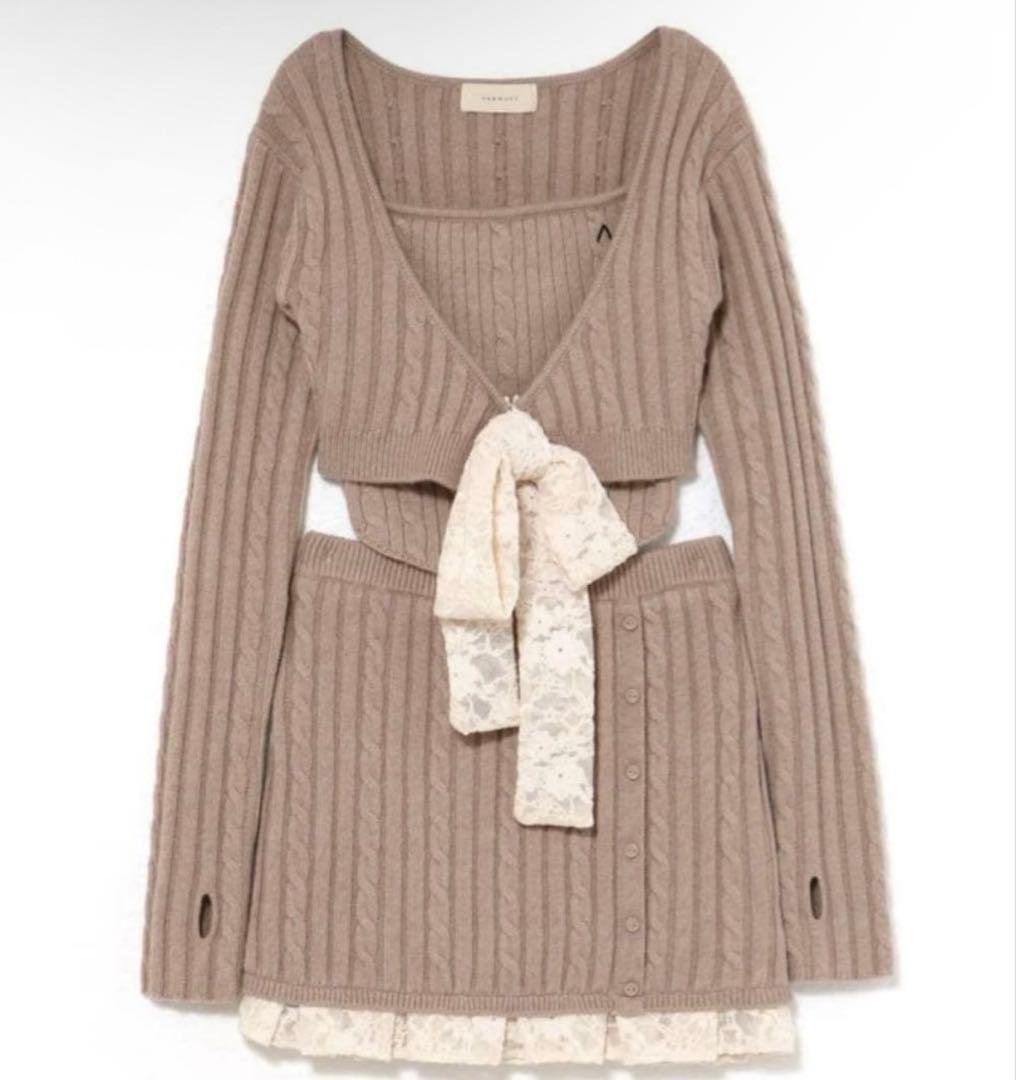 andmary Sasha lace set up beige 正規品