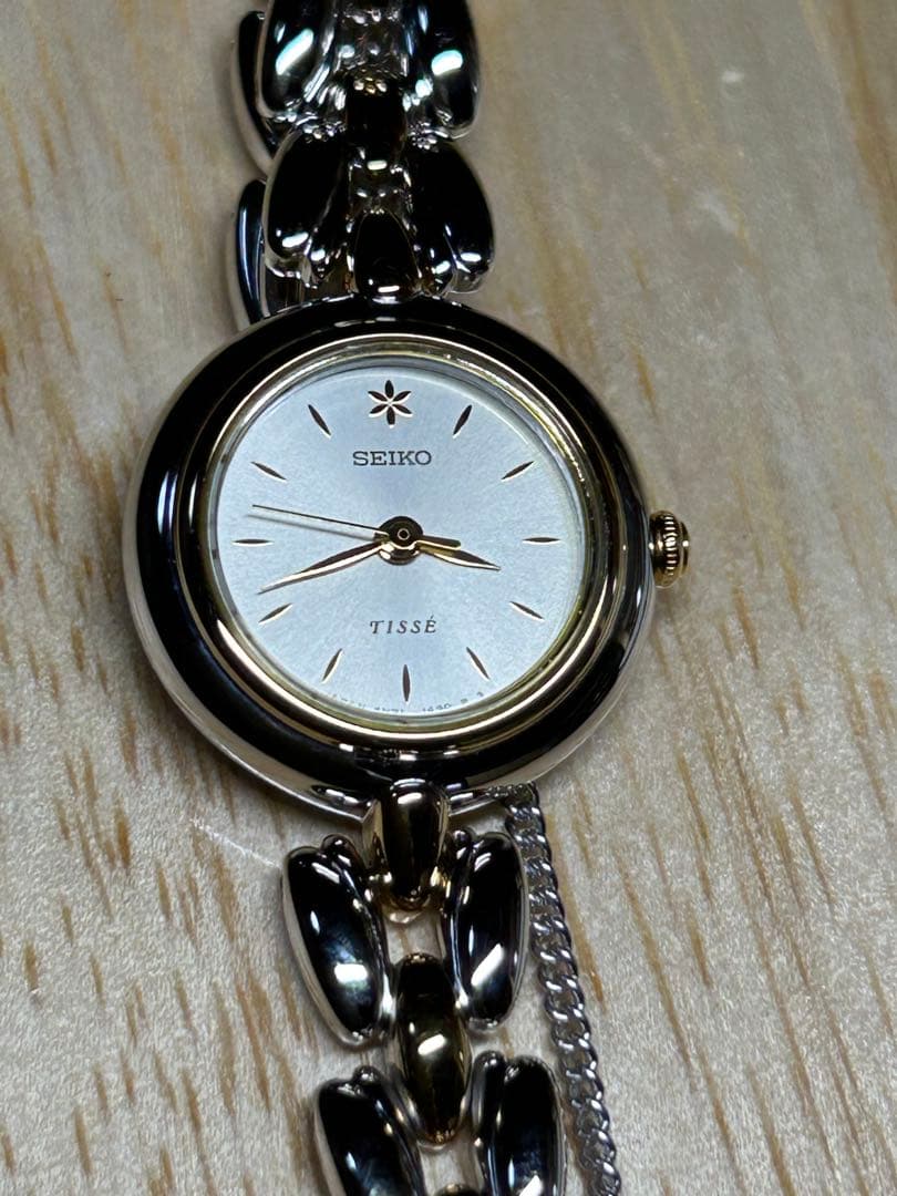 美品SEIKO TISSÉ 4N21-0740シルバー/ゴールド