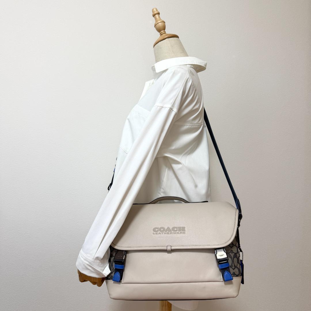 COACH コーチ ショルダーバッグ リーグ バイク バッグ シグネチャー