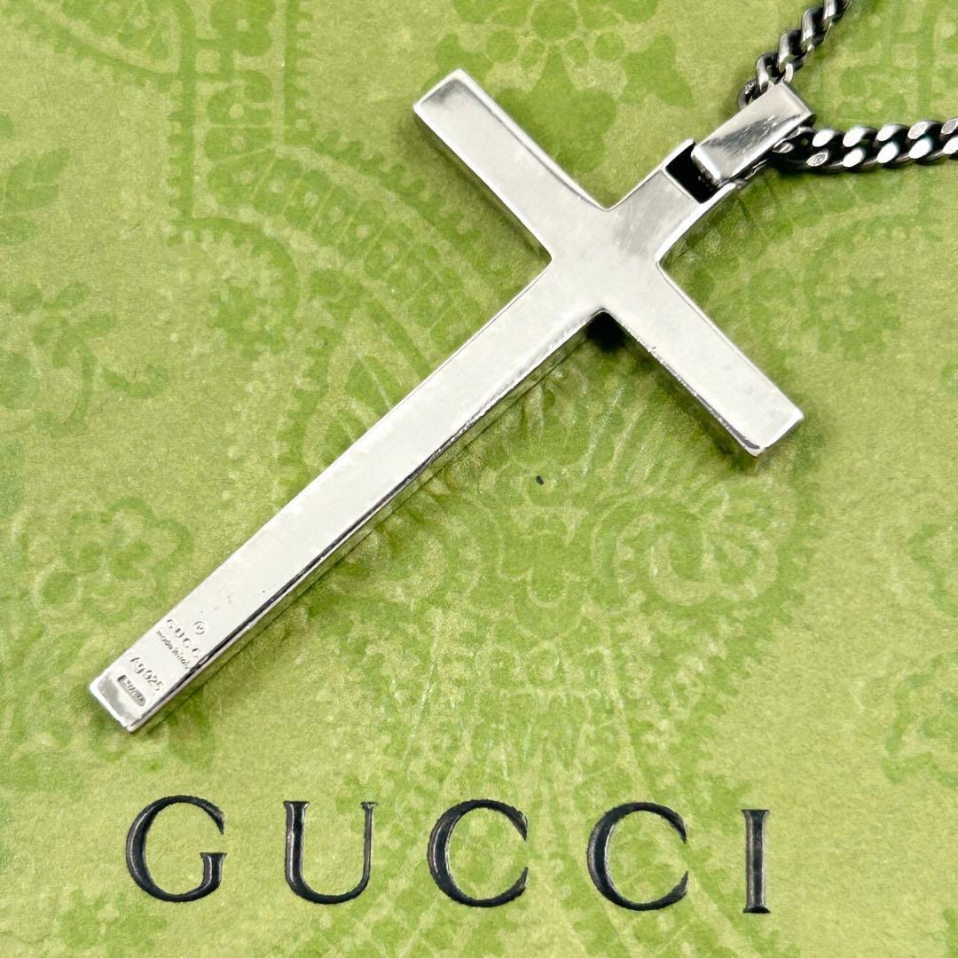美品✨　グッチ　ネックレス　ディアマンテ　クロス　喜平　シルバー　Ag 925