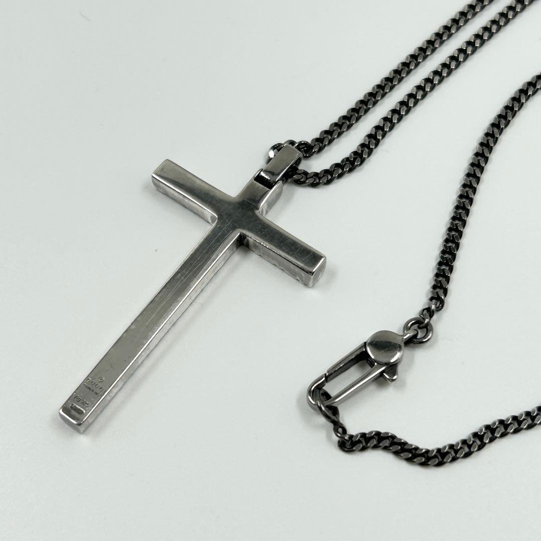 美品✨　グッチ　ネックレス　ディアマンテ　クロス　喜平　シルバー　Ag 925