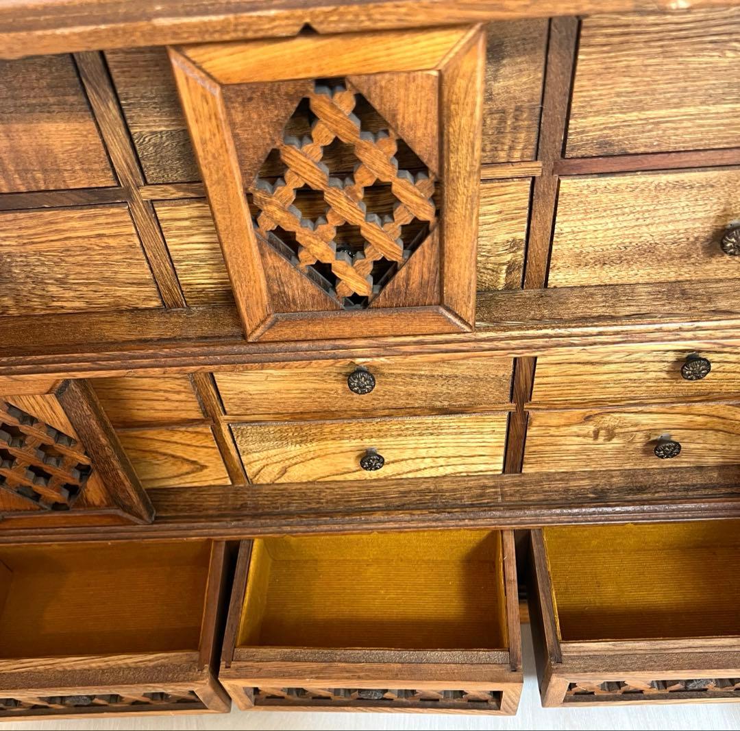 【即購入OK】木製 引き出し 透かし彫り アンティーク