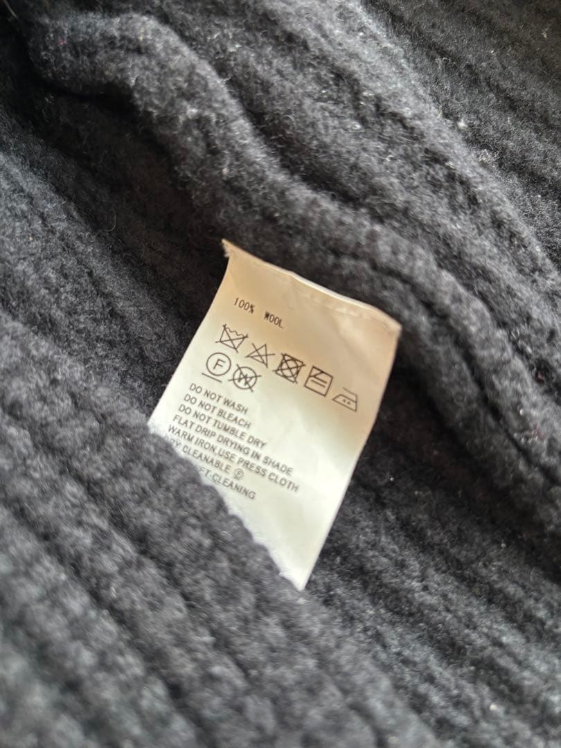 HYKE ブラック リブ編み セーター サイズ1