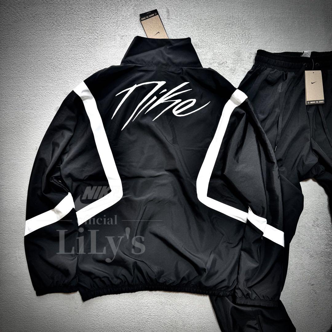 【Ｓサイズ】新品未使用　NIKE上下セットアップ　ウーブン　バスケ　黒　010