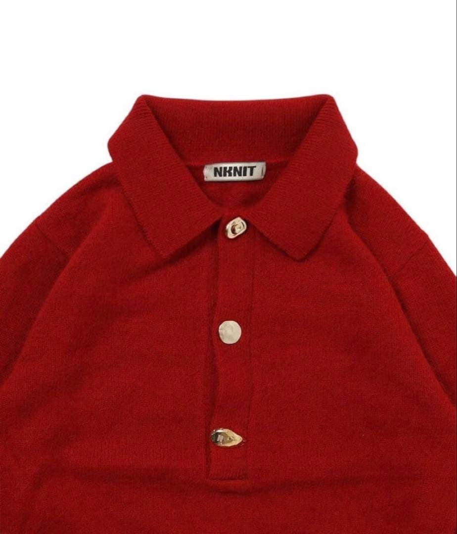 トップス NKNIT raccoon mix skipper KNIT