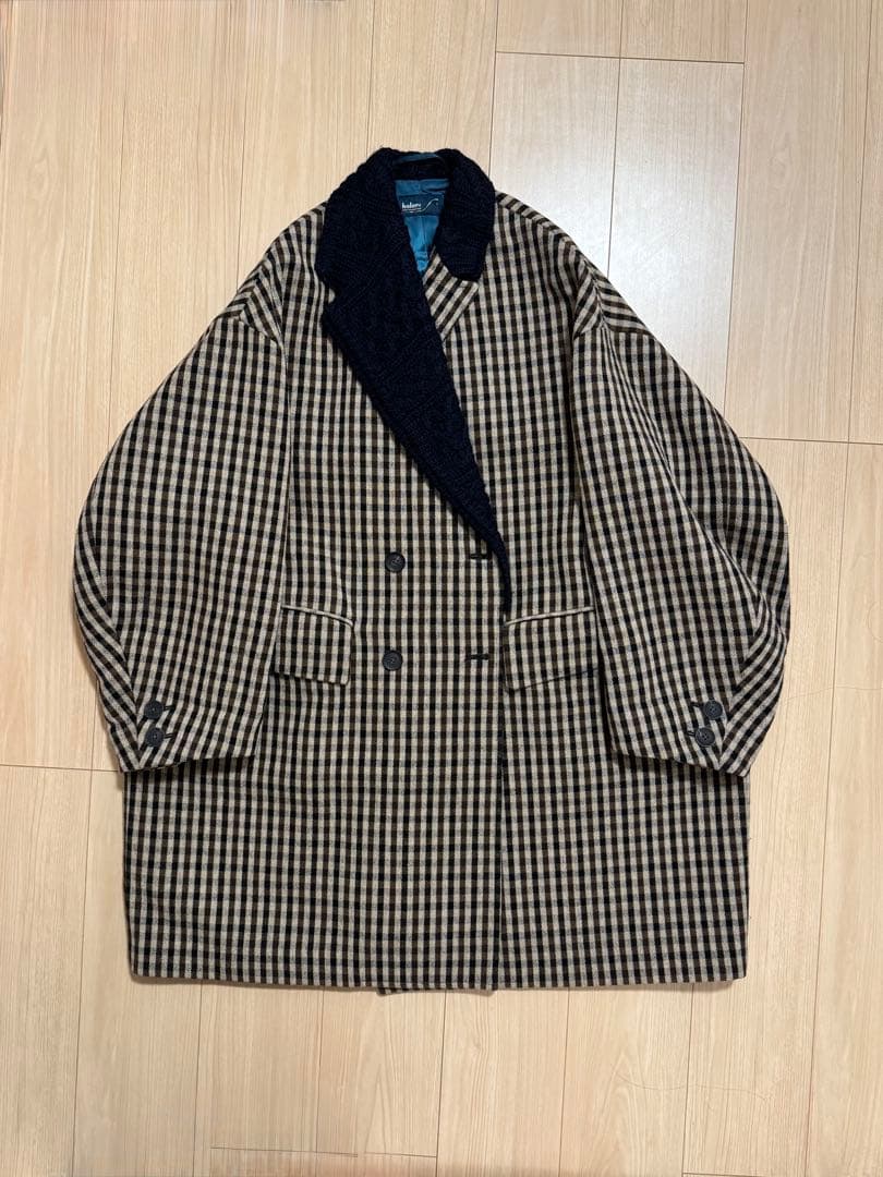 【付属品有/美品】kolor Knit-docking coat