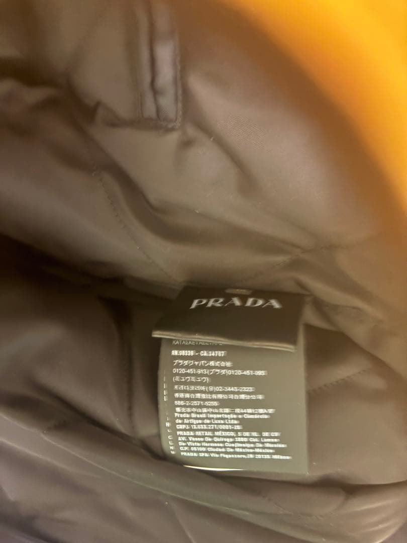 PRADA 2019AW ミリタリー ナイロン ブルゾン46 ネイビー