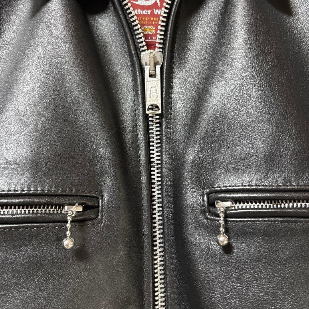 とし ６６６ シングルライダース ベジタブルタンニン鞣し茶芯