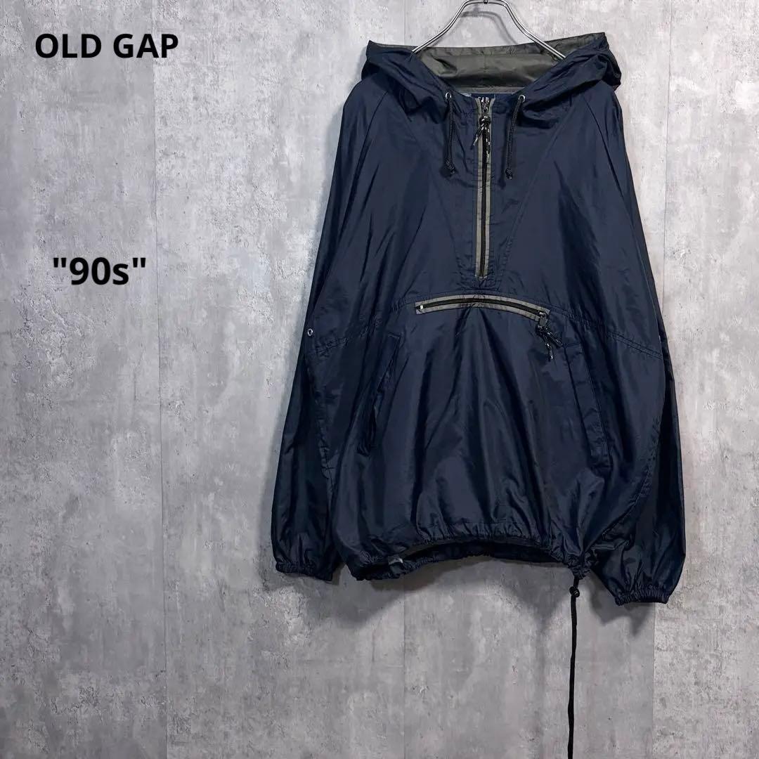 OLD GAPアノラックパーカーLネイビー90sオールドギャップ古着ナイロン