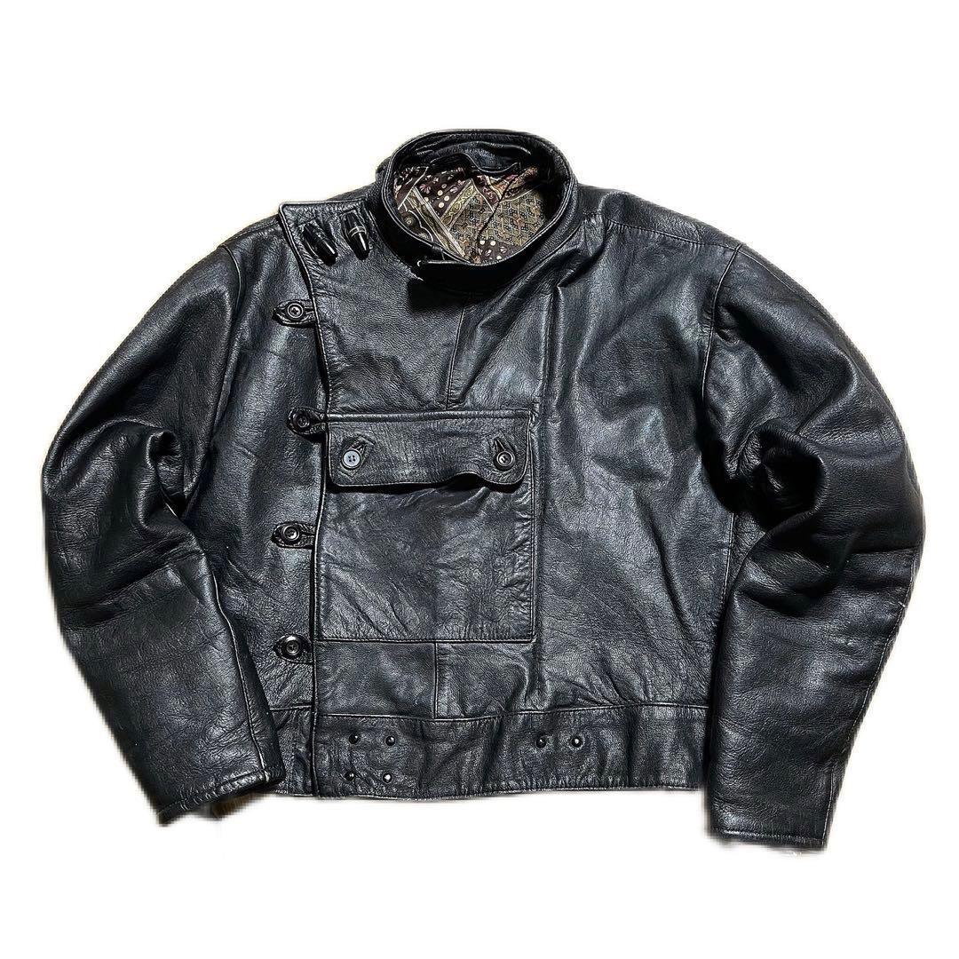 古着 50s スウェーデン軍 レザー モーターサイクル ジャケット 復刻
