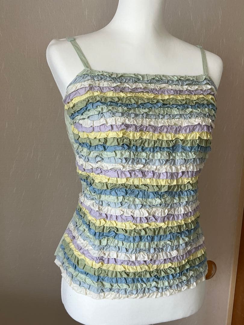 ピンクハウス　キャミソール　ハッカ　ピコフリル