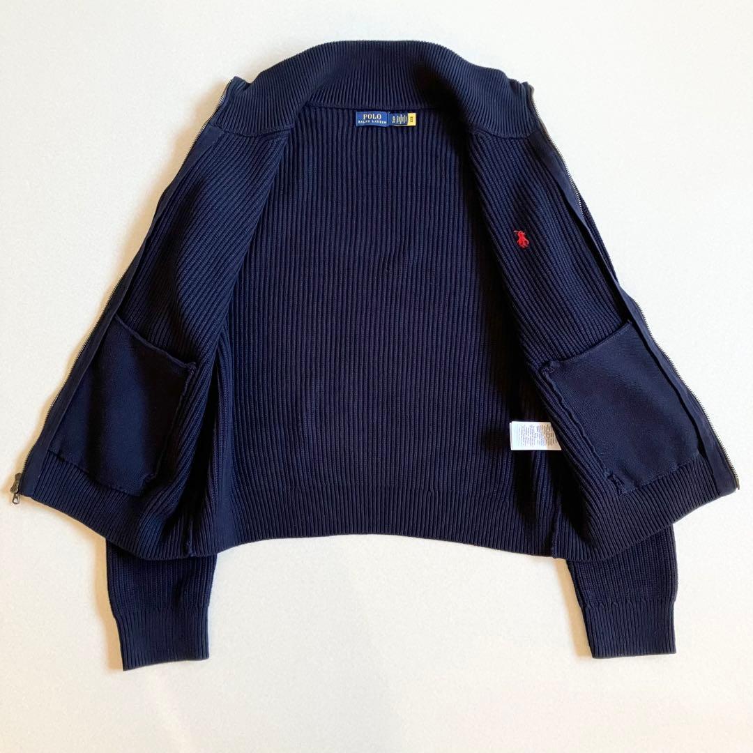 【ポロラルフローレン】2024年 ダブルジップ ドライバーズニット ショート丈