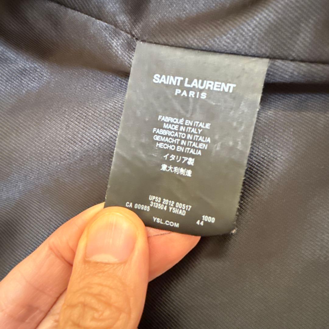 サンローラン 2013SS L01 44 ラムレザーダブルライダースジャケット