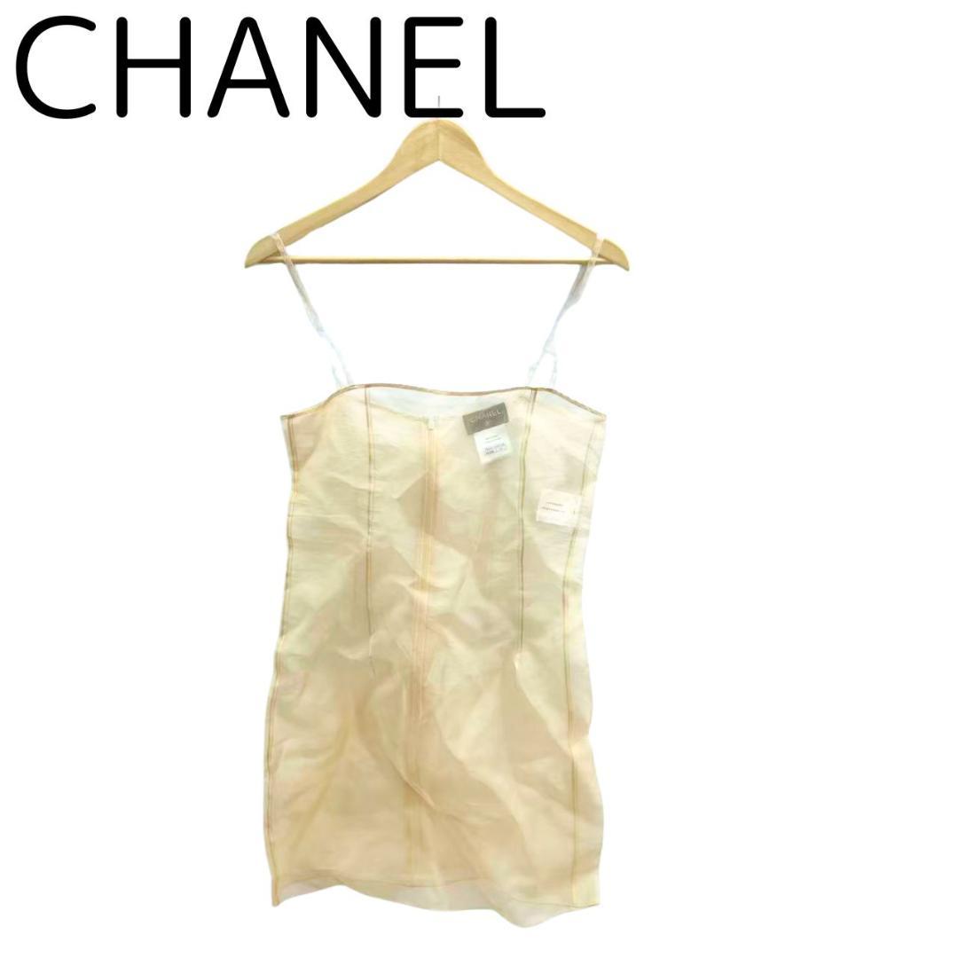 CHANEL シャネル キャミソール ベージュ シースルー