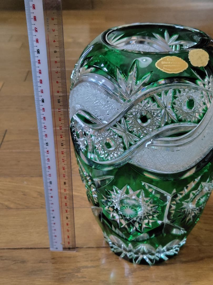 花瓶　ドイツ　hamburg　Echt Bleikristall