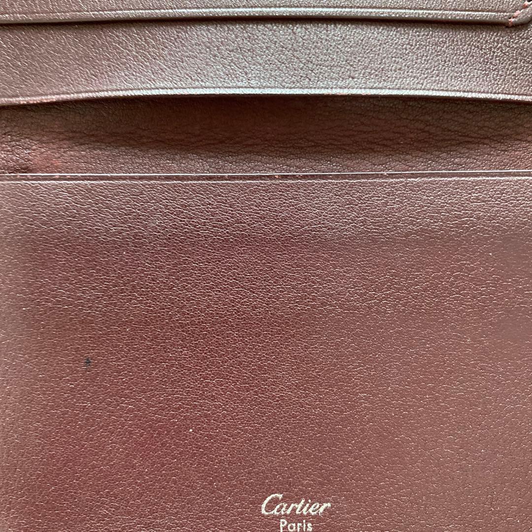 Cartier 名刺入れ 黒 レザー　カボション　cabochon