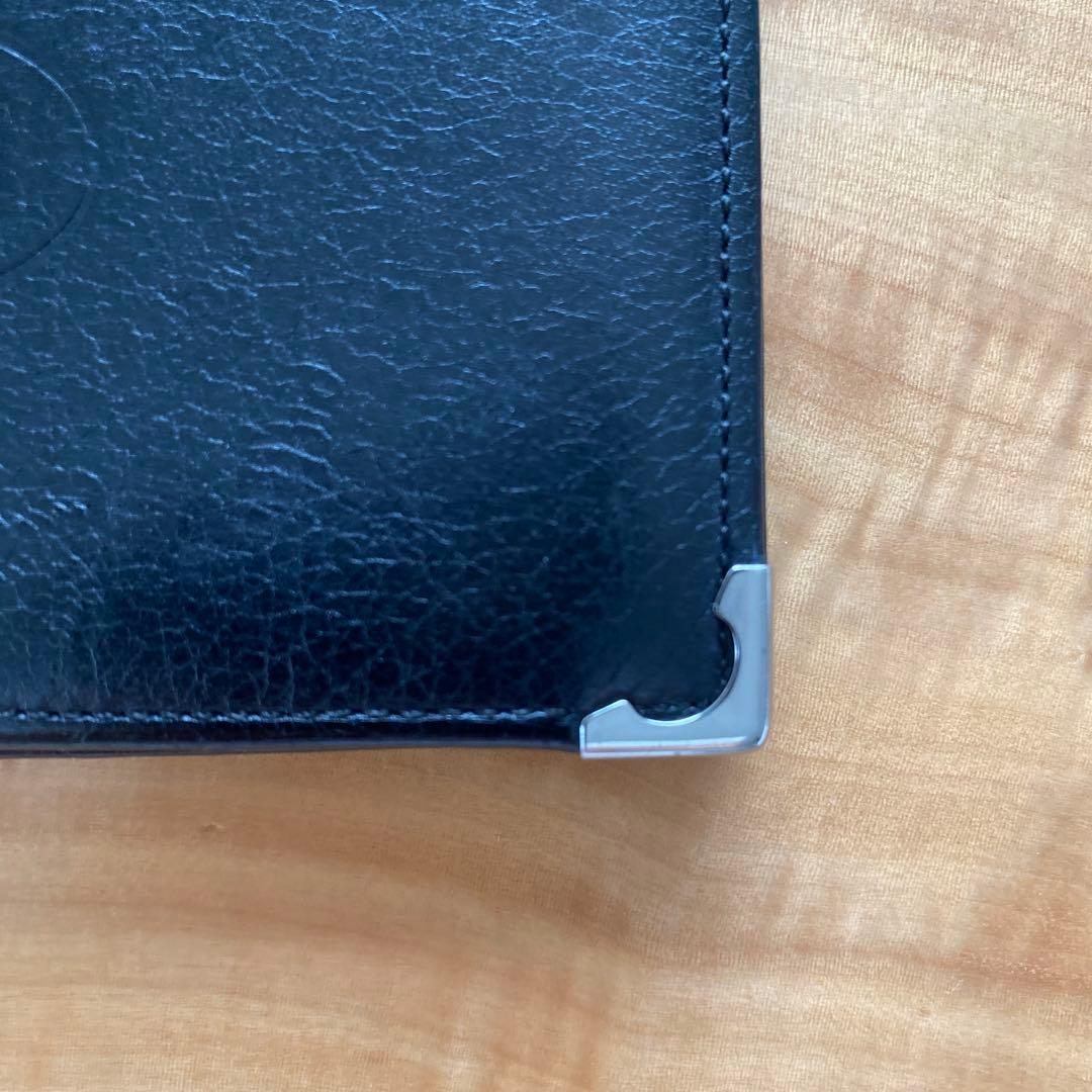 Cartier 名刺入れ 黒 レザー　カボション　cabochon