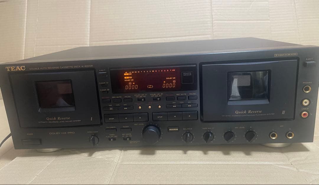 TEAC Ｗ6000R ダブルカセットデッキ オートリバース　動作品