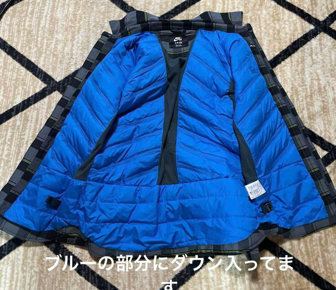 未使用　NIKESB ナイキエスビー　スノーボード　ウェア　チェック　ダウン