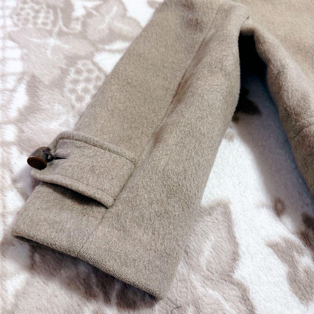 バーバリーロンドン ダッフルコート ノバチェック トグル ロング ウール フード