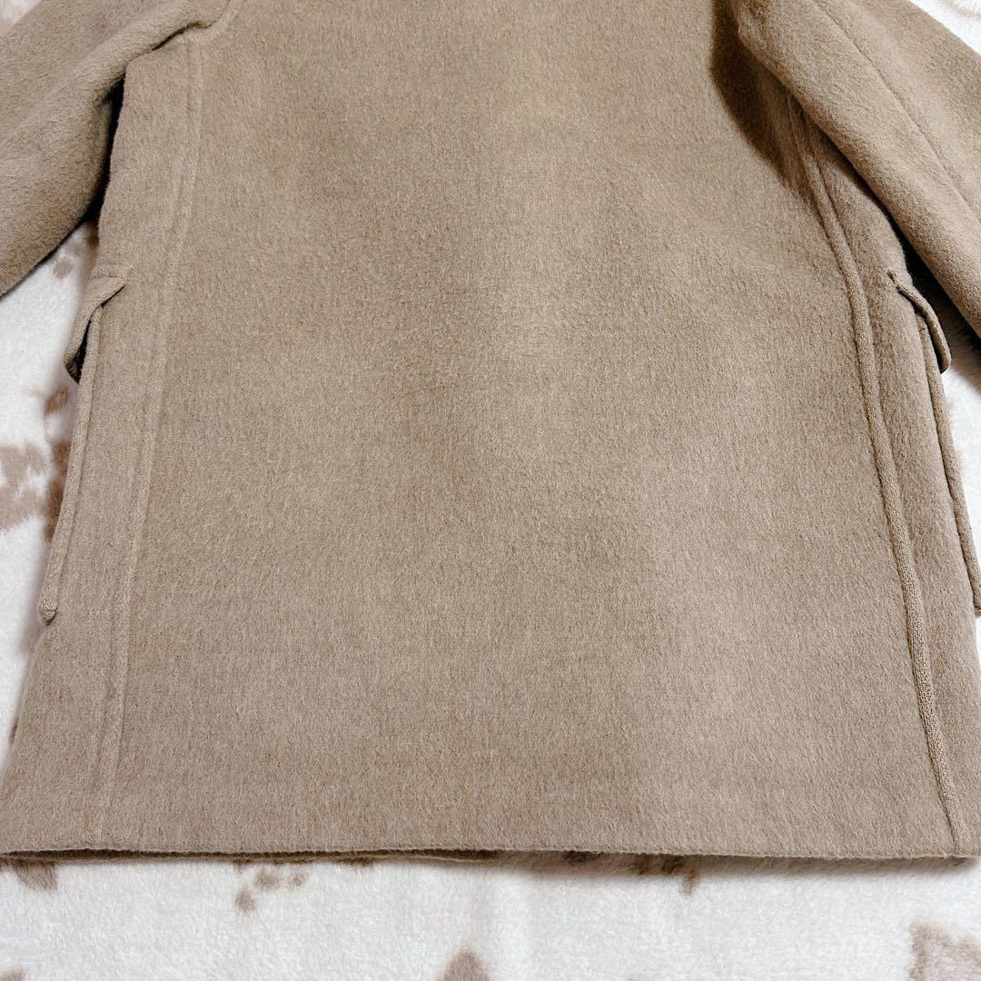 バーバリーロンドン ダッフルコート ノバチェック トグル ロング ウール フード