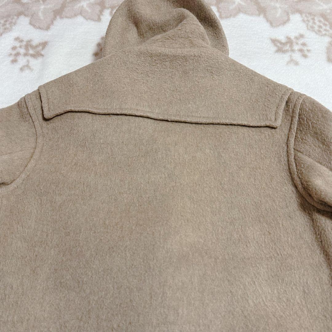 バーバリーロンドン ダッフルコート ノバチェック トグル ロング ウール フード