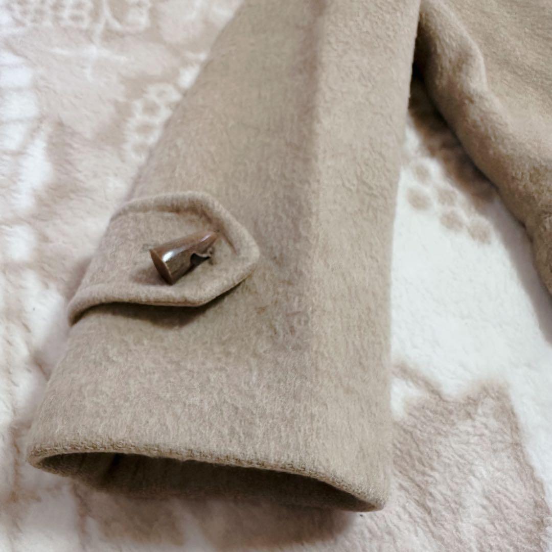 バーバリーロンドン ダッフルコート ノバチェック トグル ロング ウール フード